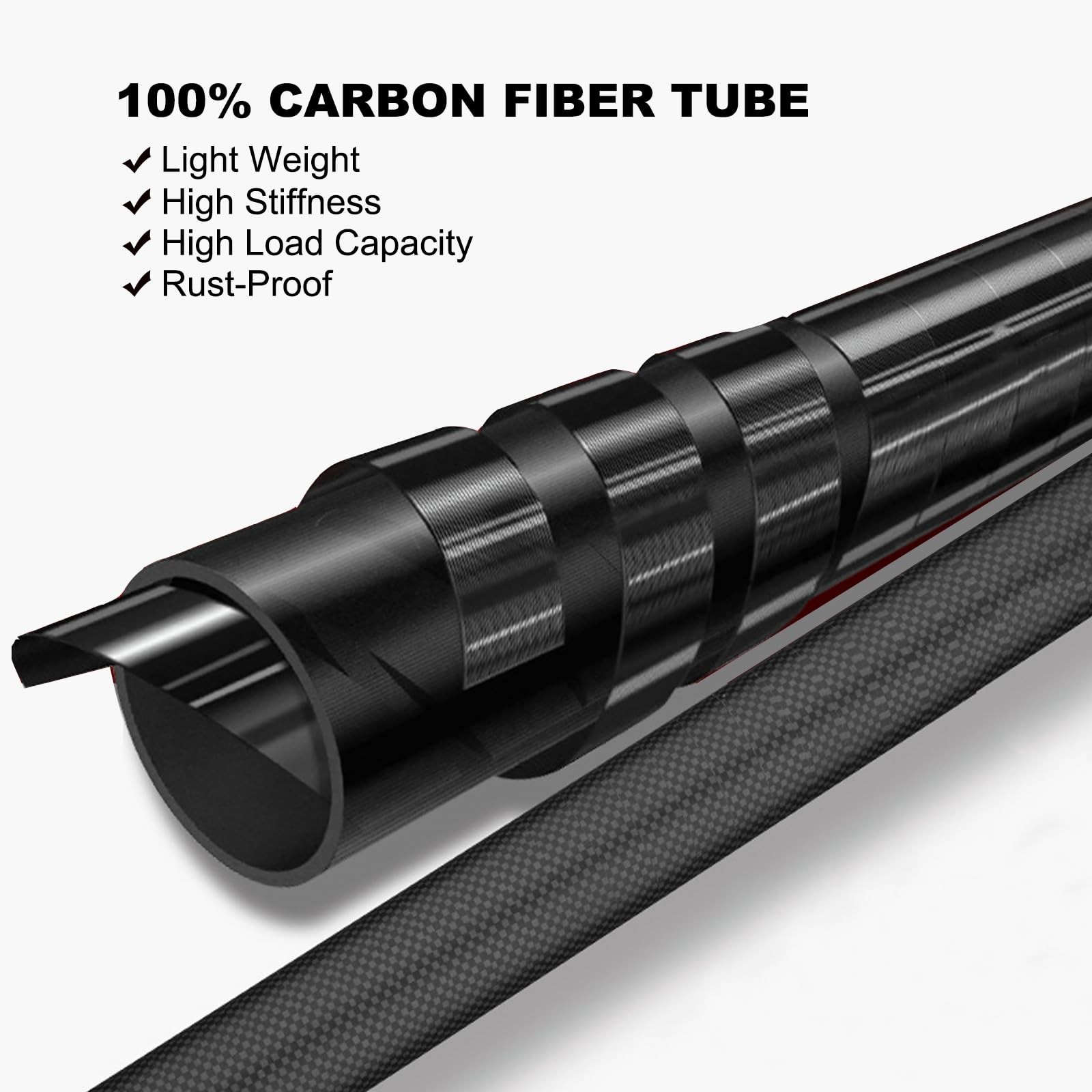 Carbon Fiber Pool Pole, Professional 15 FT Telescoping Swimming Pool Cleaning…