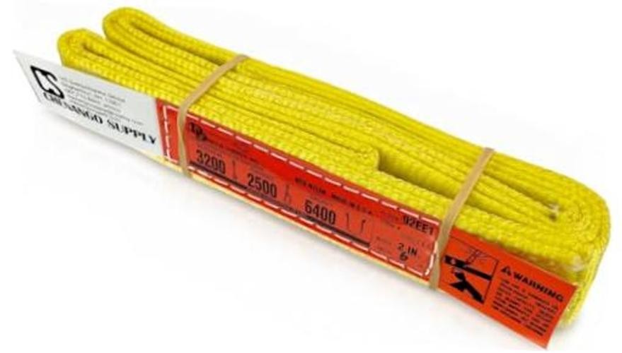 DD Sling 2 Inch x 6 Foot Nylon Lifting Sling – USA Made, 3,200 lb Vertical,