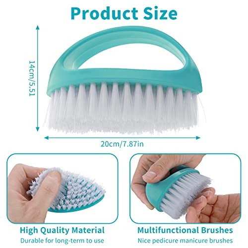 Cobee 2 Pack Hand Nail Brushes – Durable Stiff – Red, Blue