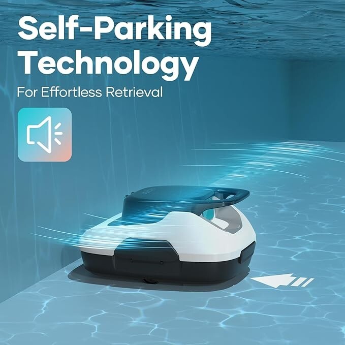 AIPER Pool Robotic Cleaner Cordless Pool Vacuum with Automatic Self-Parking