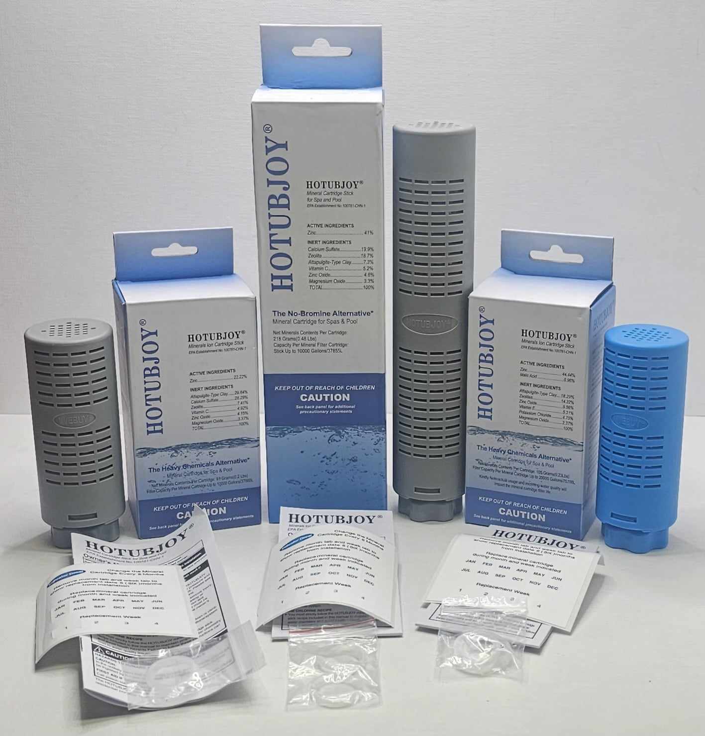 HOTUBJOY MINERAL CARTRIDGE STICKS FOR POOL OR SPA – 3 STYLES TO CHOOSE FROM
