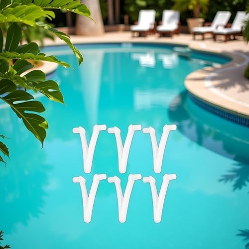 White Pool Supply V Clip – Butterfly Clip – 6Pcs