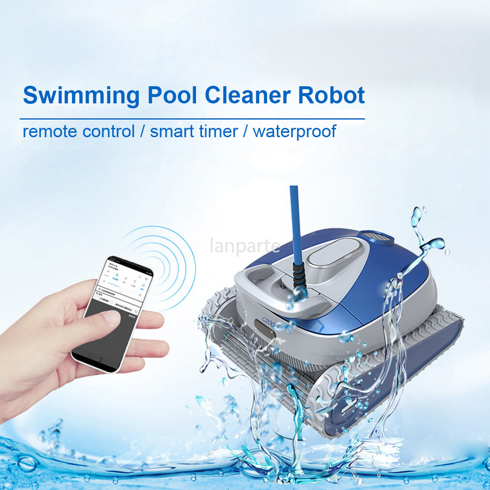 Automatic Swimming Pool Cleaner Robot Remote Underwater Cleaner Wall Climbing BT
