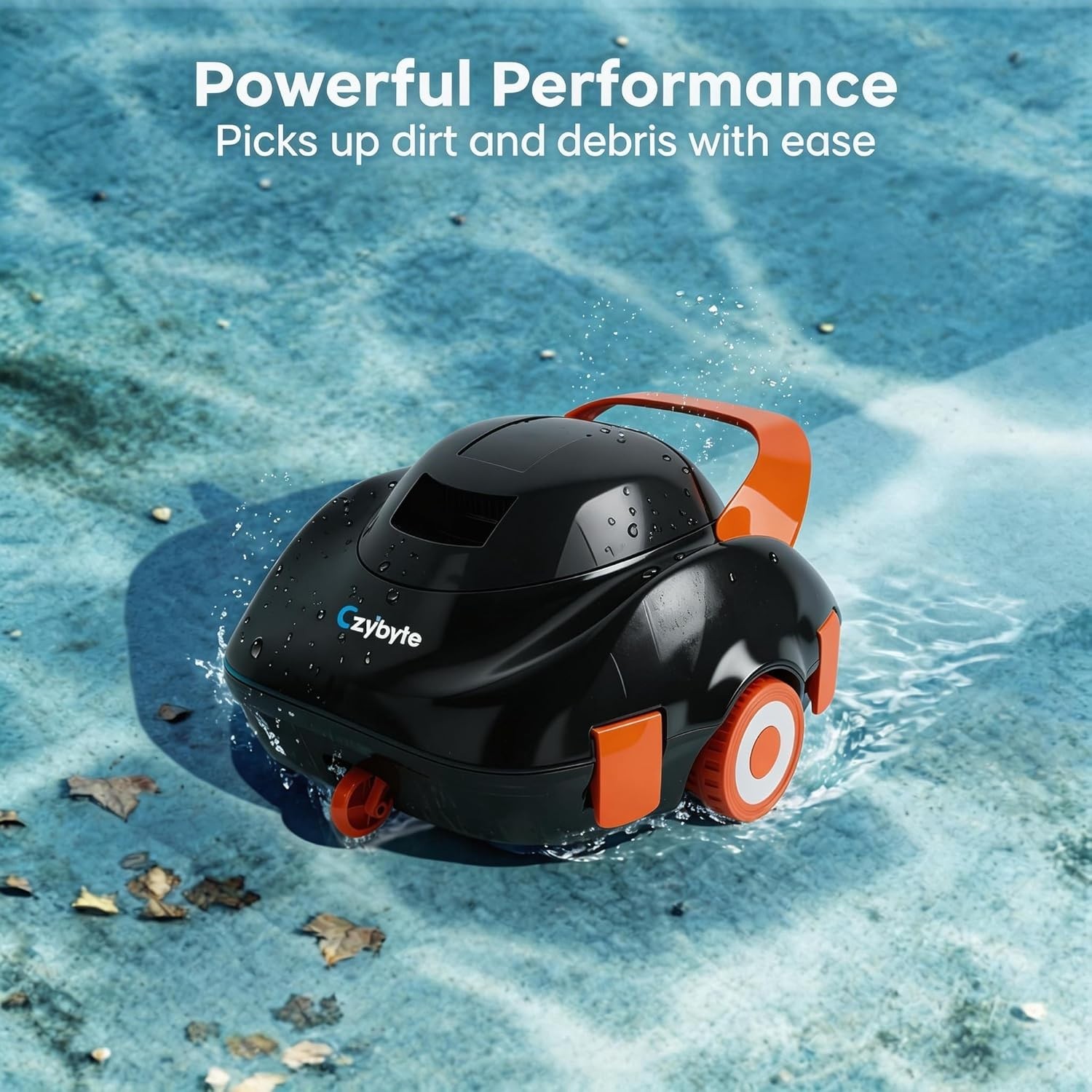 Battery-Powered Cordless Pool Cleaner with Touch Control & 120-Min Cleaning Time