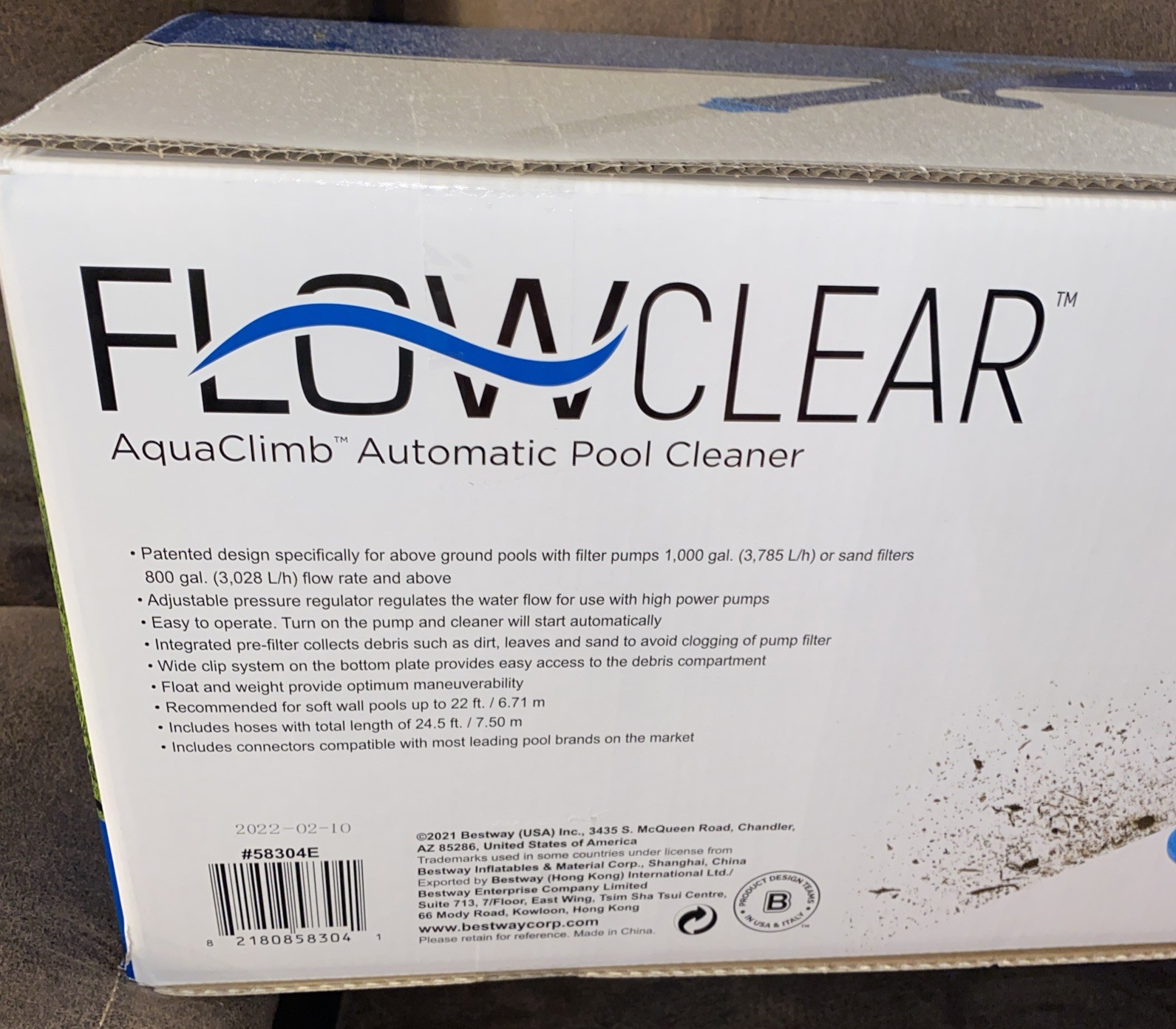 BESTWAY FLOWCLEAR AQUACLIMB AUTOMATIC WATER-POWERED POOL CLEANING VACUUM
