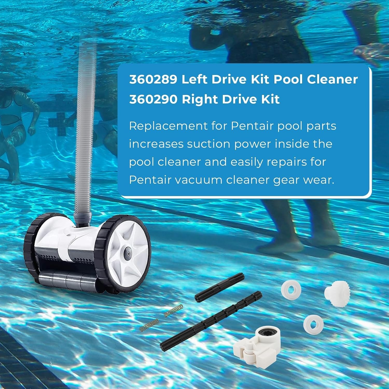 Pool Cleaner Replacement Parts for Pentair 360289 Left Drive Kit Bearings and…