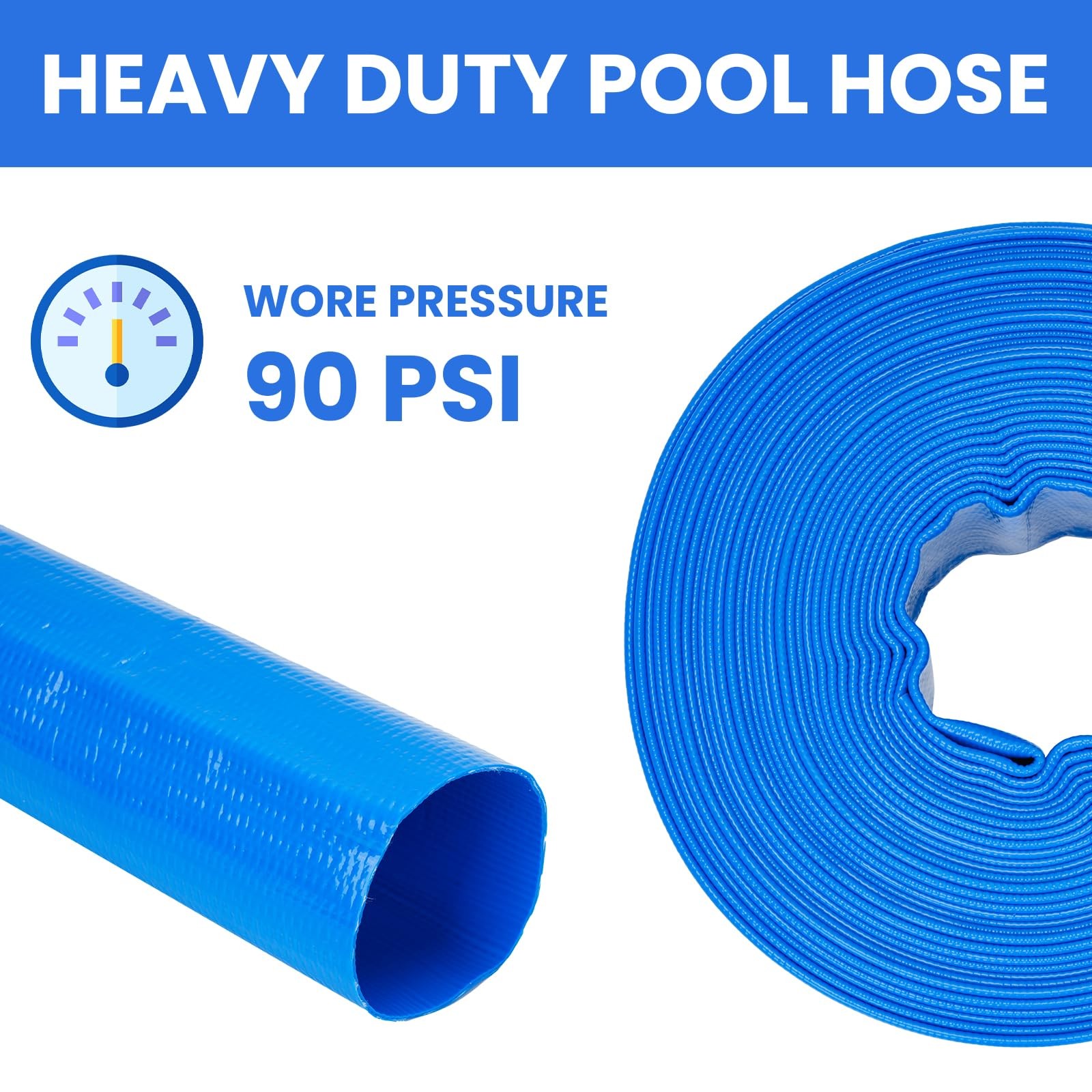 Linex 1.5 In X 50 Ft Pool – Reinforced Flat Pvc Sump Pump For