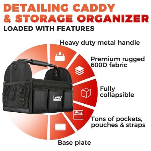 Detailing Caddy Organizer with Handle – Storage, Cars, & Cleaning Caddy for