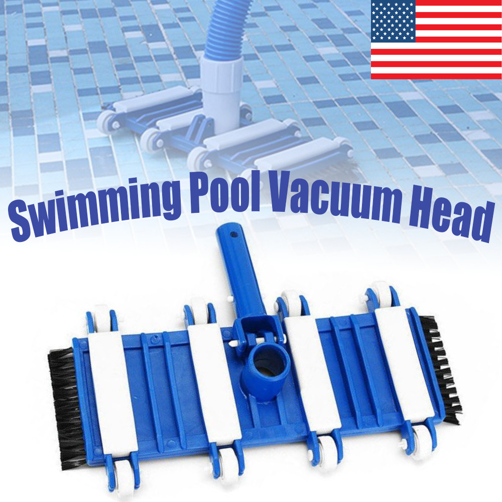 Pool Brush Head with Wheels For Pools 14&Prime; Pool Vacuum Head for Easy Maneuvering