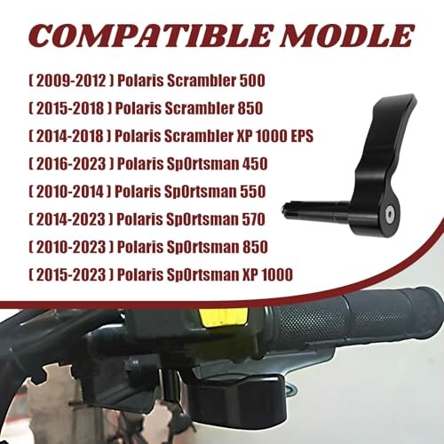 Aluminum Thumb Throttle Control Lever – Direct Fit for Polaris Sportsman Black
