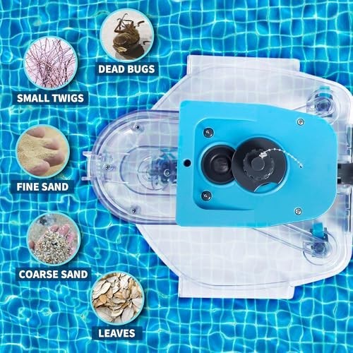 Cordless Pool Leaf Vacuum Cleaner – Dual Filter Bags, 24GPM Suction for Easy Deb