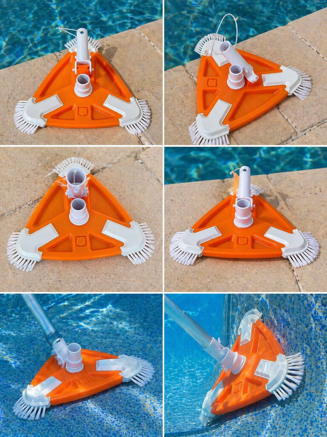 Triangle Pool Vacuum Head | Heavy-Duty Design