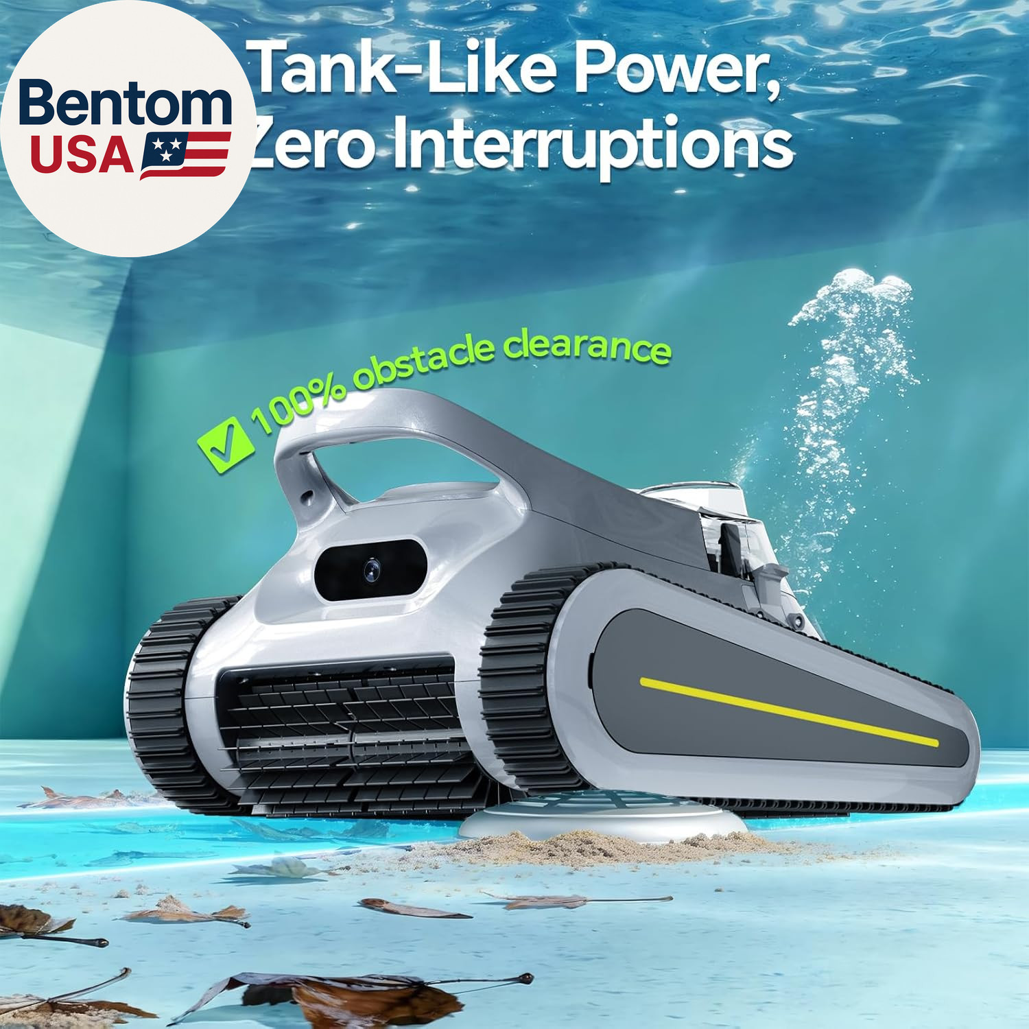 Pool Vacuum for Inground Pools & above Ground Pool, Cordless Robotic Pool Cleane