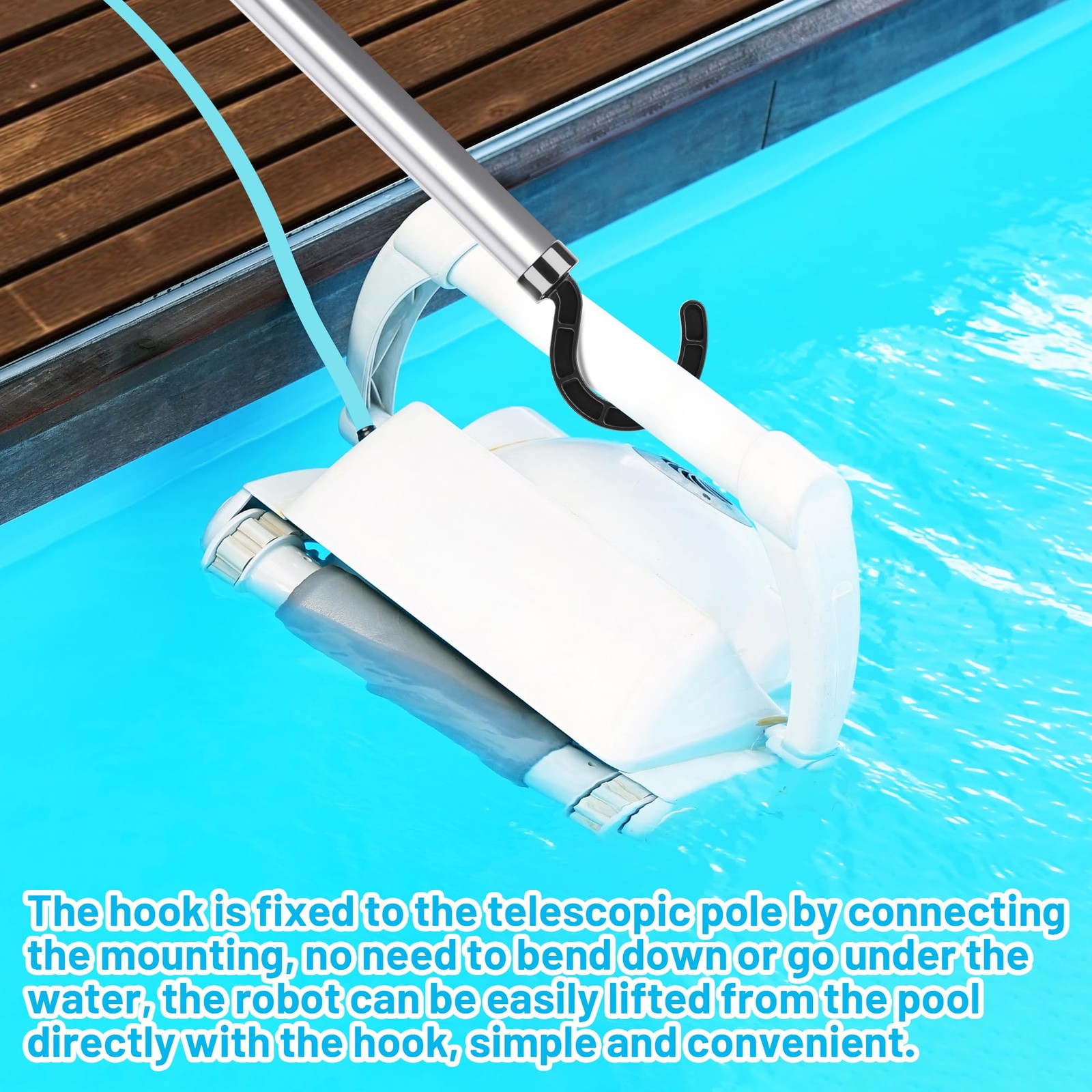 Pool Robot Retrieval Hook for All Robotic Cleaners Universal Attachment