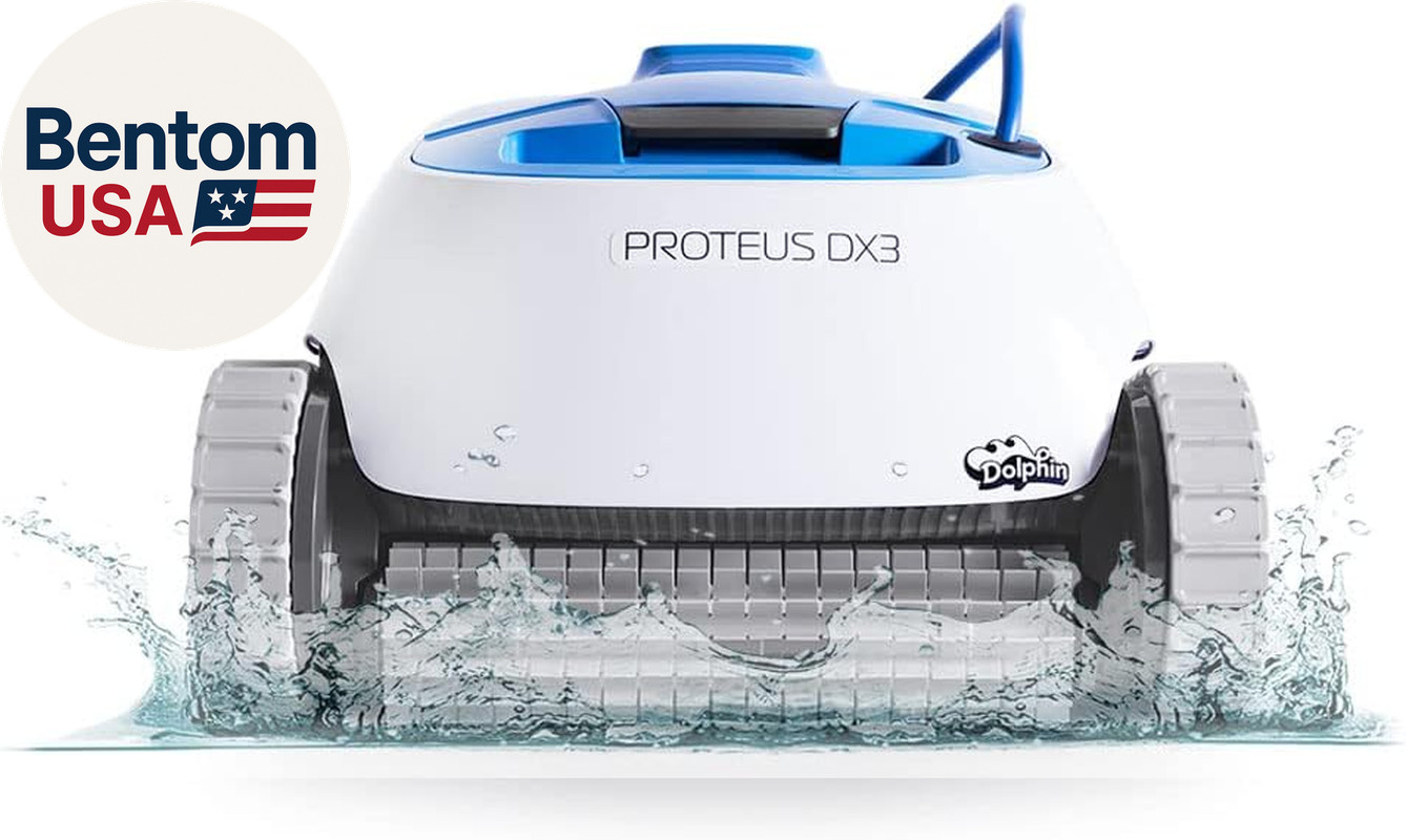 Proteus DX3 Automatic Robotic Pool Vacuum Cleaner, Wall Climbing, Active Scrubbe