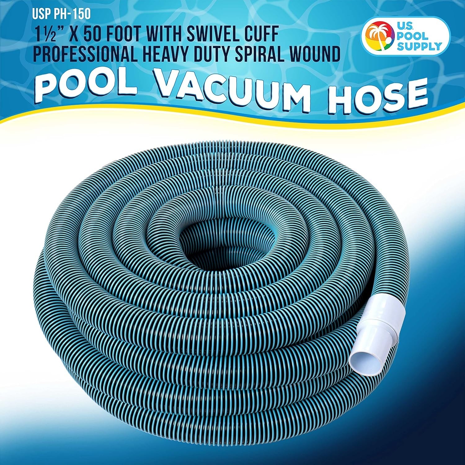 Effortless 50 Foot Pool Vacuum Hose – Heavy Duty with Kink-Free Functionality
