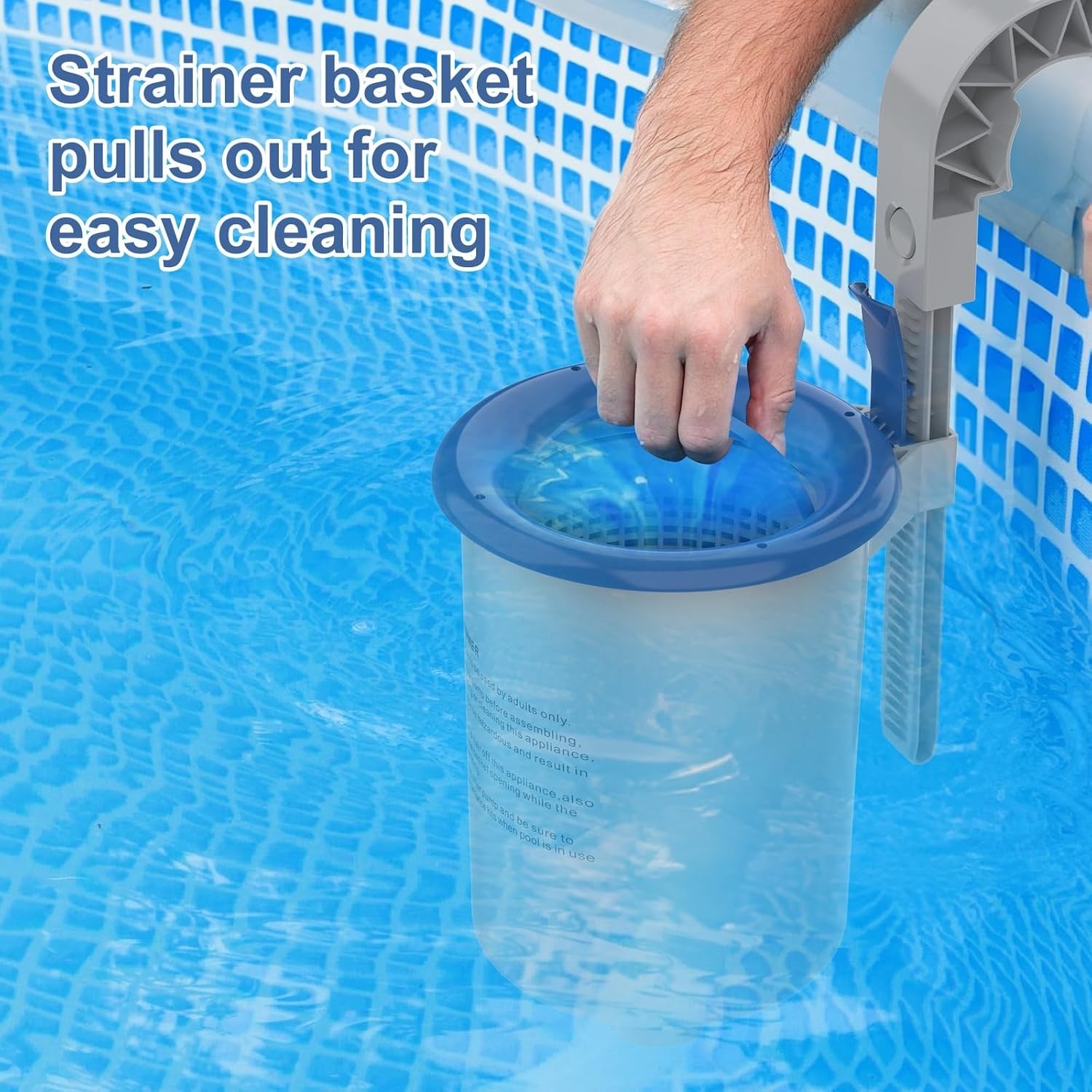 Adjustable Pool Skimmer for Above Ground Pool Maintenance