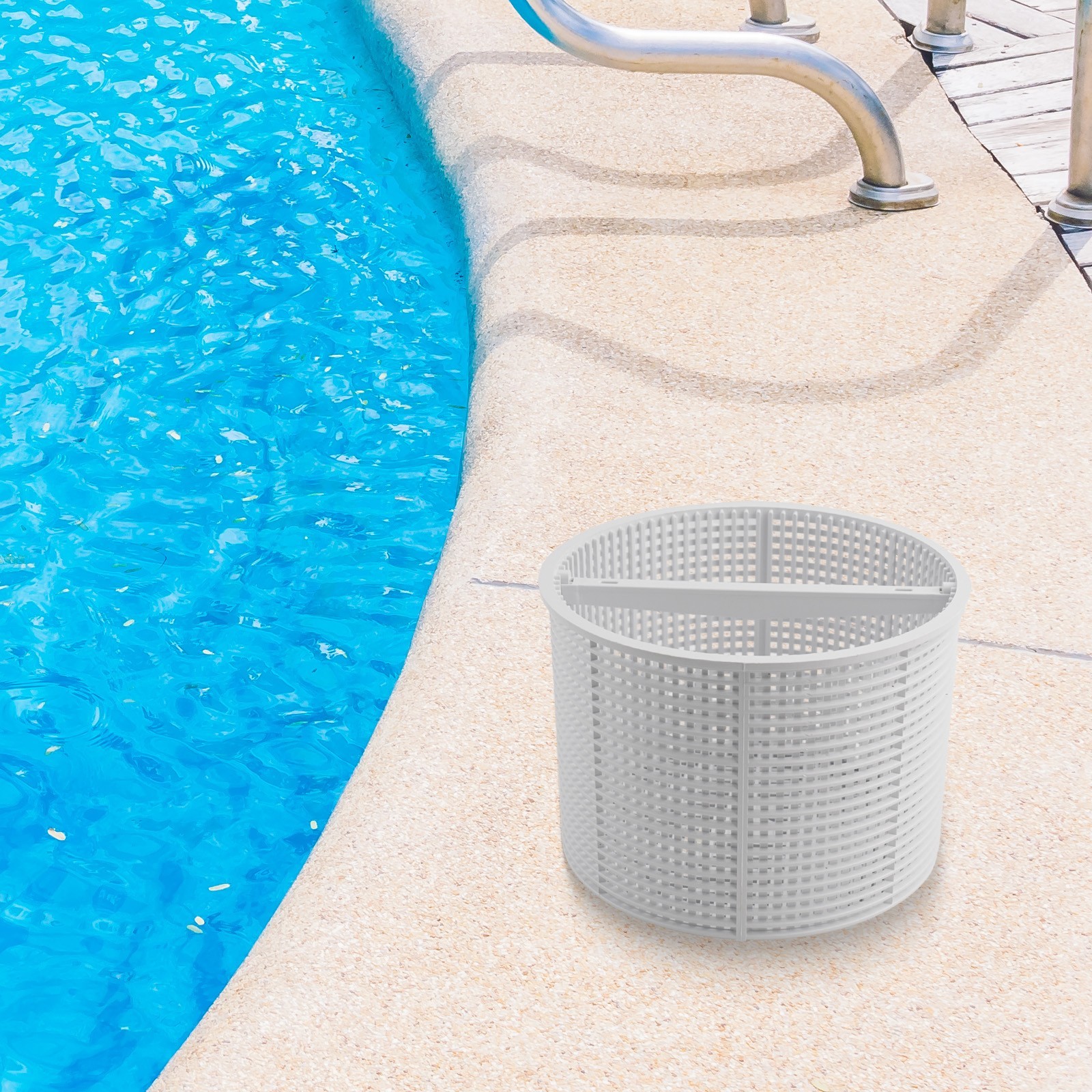 Swim Pool Skimmer Replacement 7*7*5inch ABS Compatible Non-Floating Durability