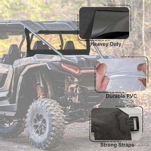 RZR 1000 XP Soft Rear Window, Full Back Windshield Dust Panel | Compatible