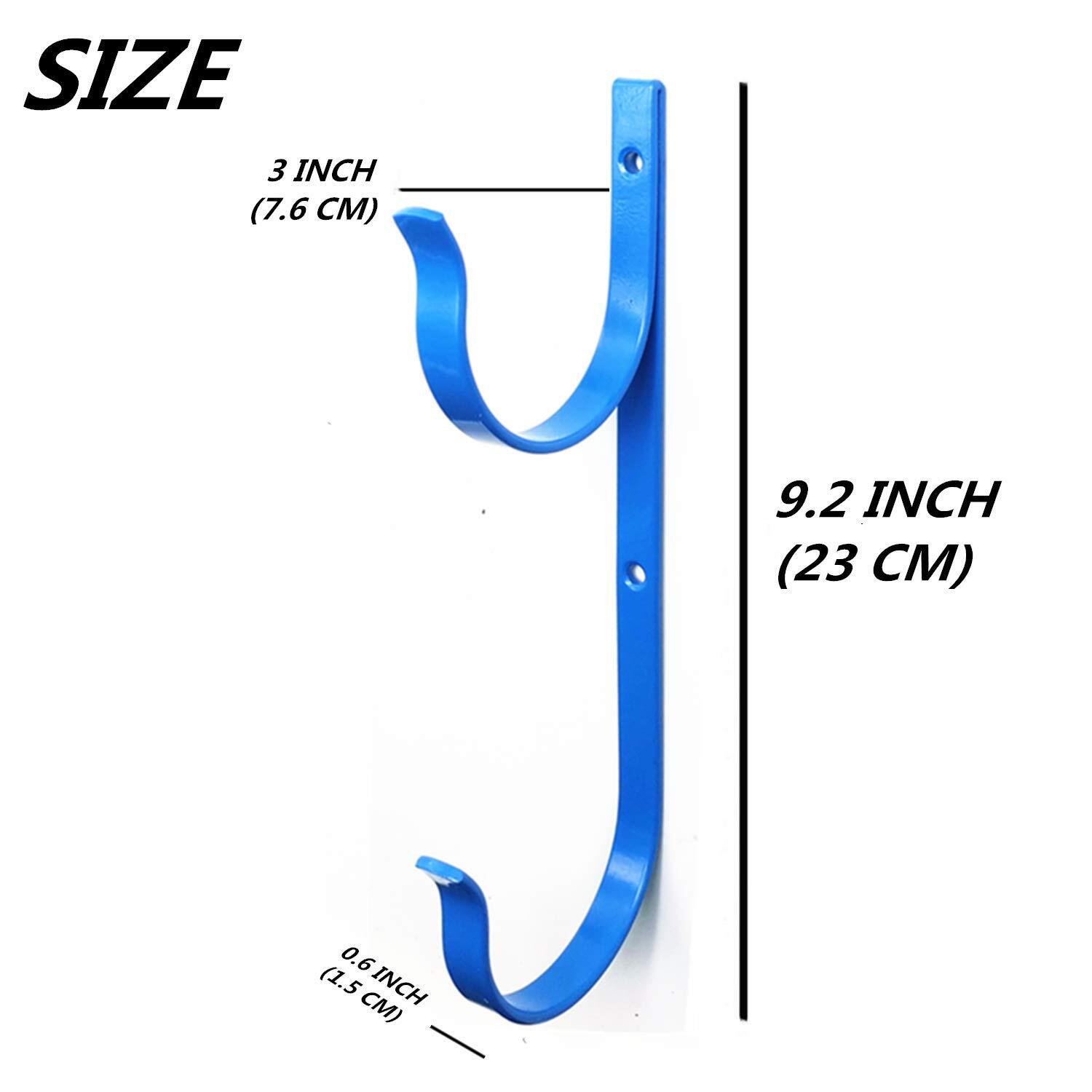 2 Pack Pool Pole Hanger for Fence Pool Equipment Hooks Tool Organizer