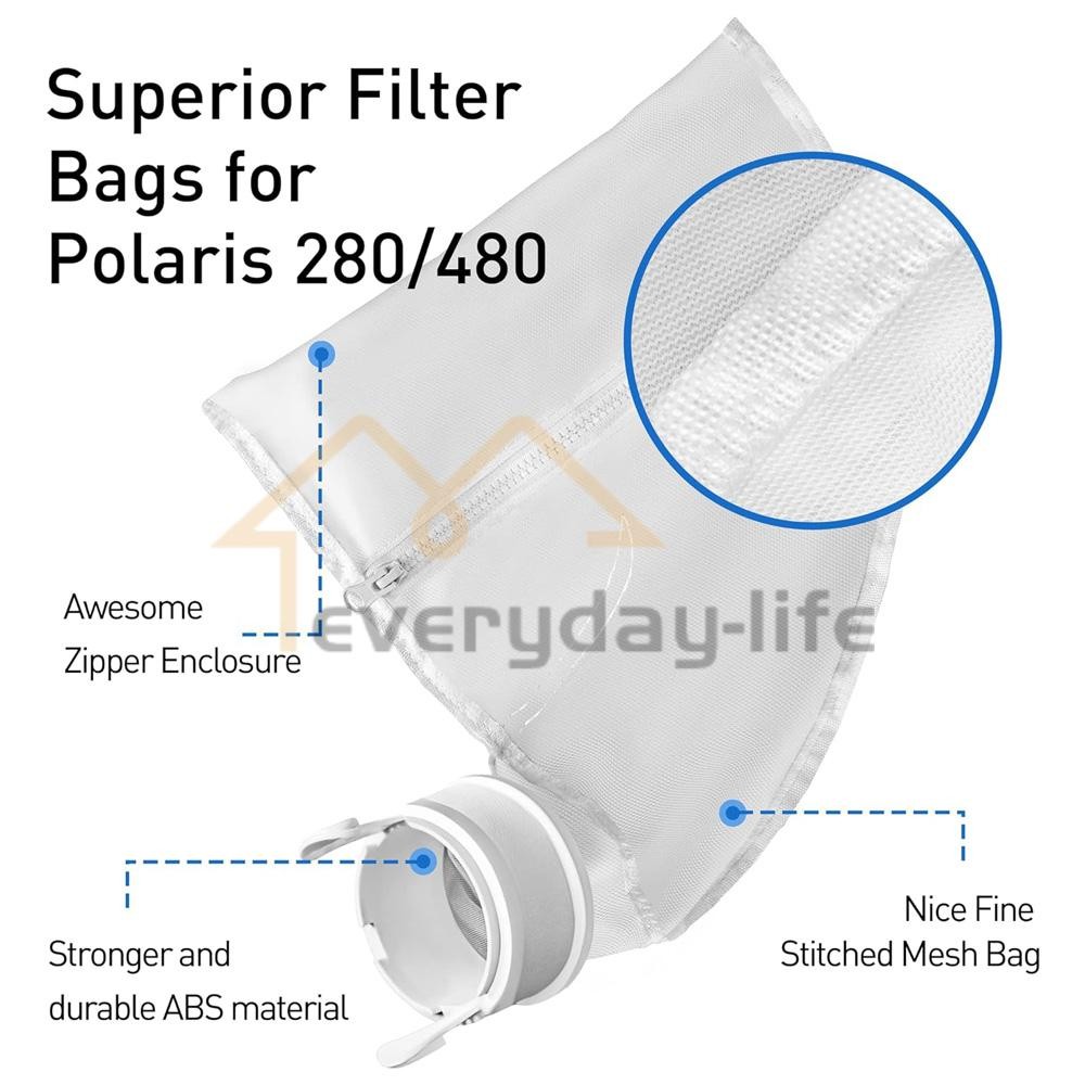 2/4 Pool Cleaner All Purpose Filter Bag K16 Replacement Fits for Polaris 280 480