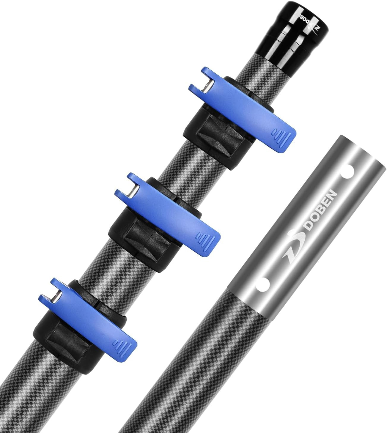 Carbon Fiber 12FT Adjustable Telescopic Pool Pole with Quick-Release Lock – Comp
