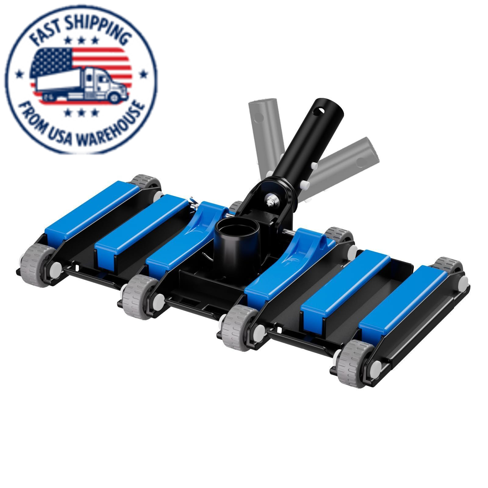 Commercial-Grade 4.4 LB Weighted Pool Vacuum Head & Swivel Handle – Blue