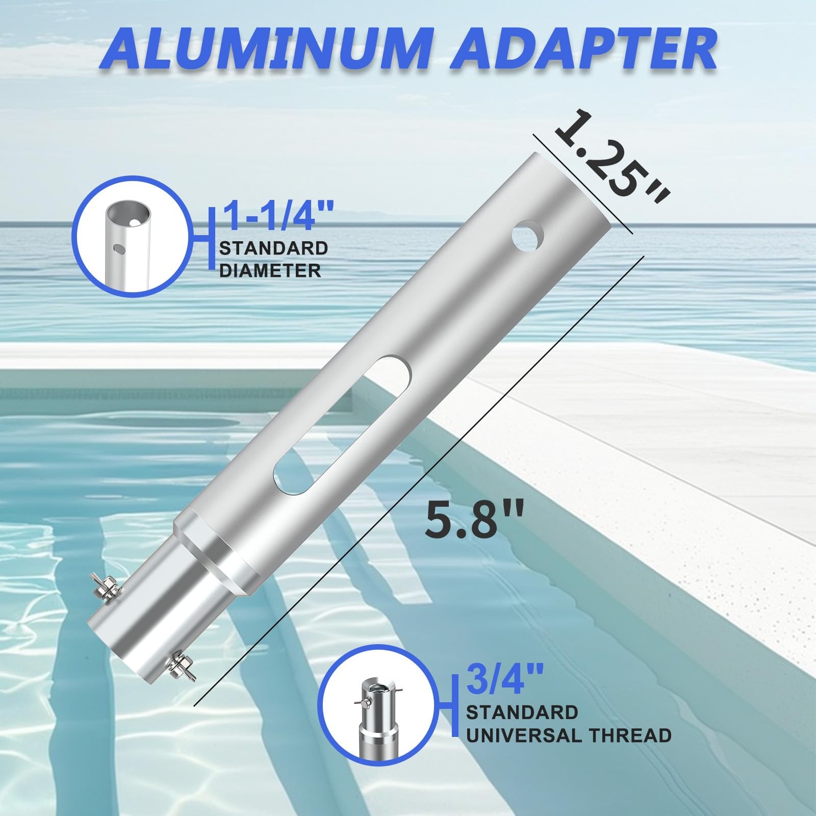 16FT Swimming Pool Pole with Brush, Upgraded Pool Pole Telescopic 16ft Heavy …
