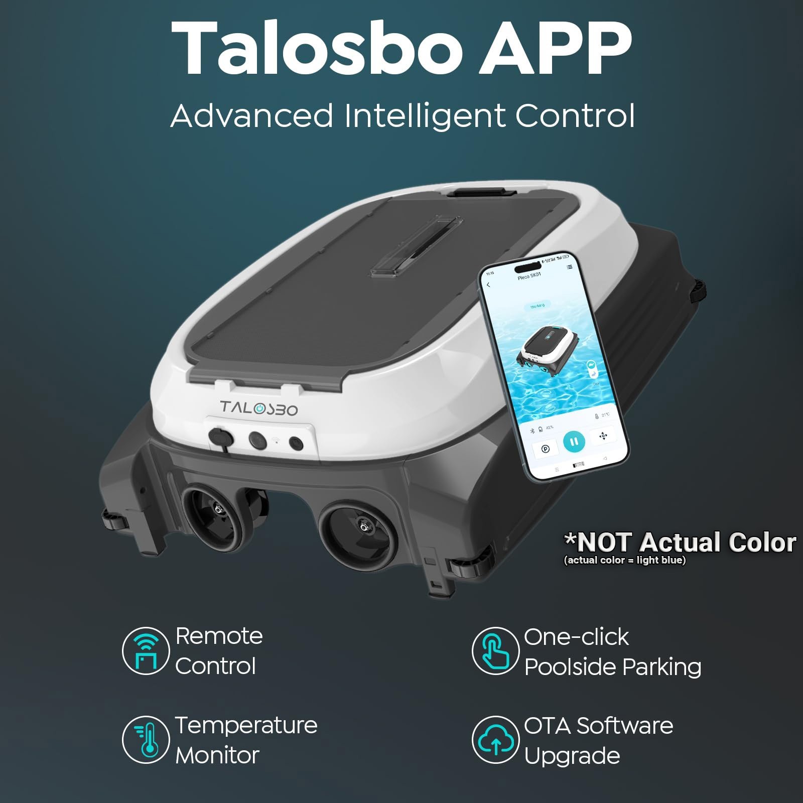 Solar Powered Robotic Pool Surface Skimmer, APP Control, (2026) TALOSBO SK01