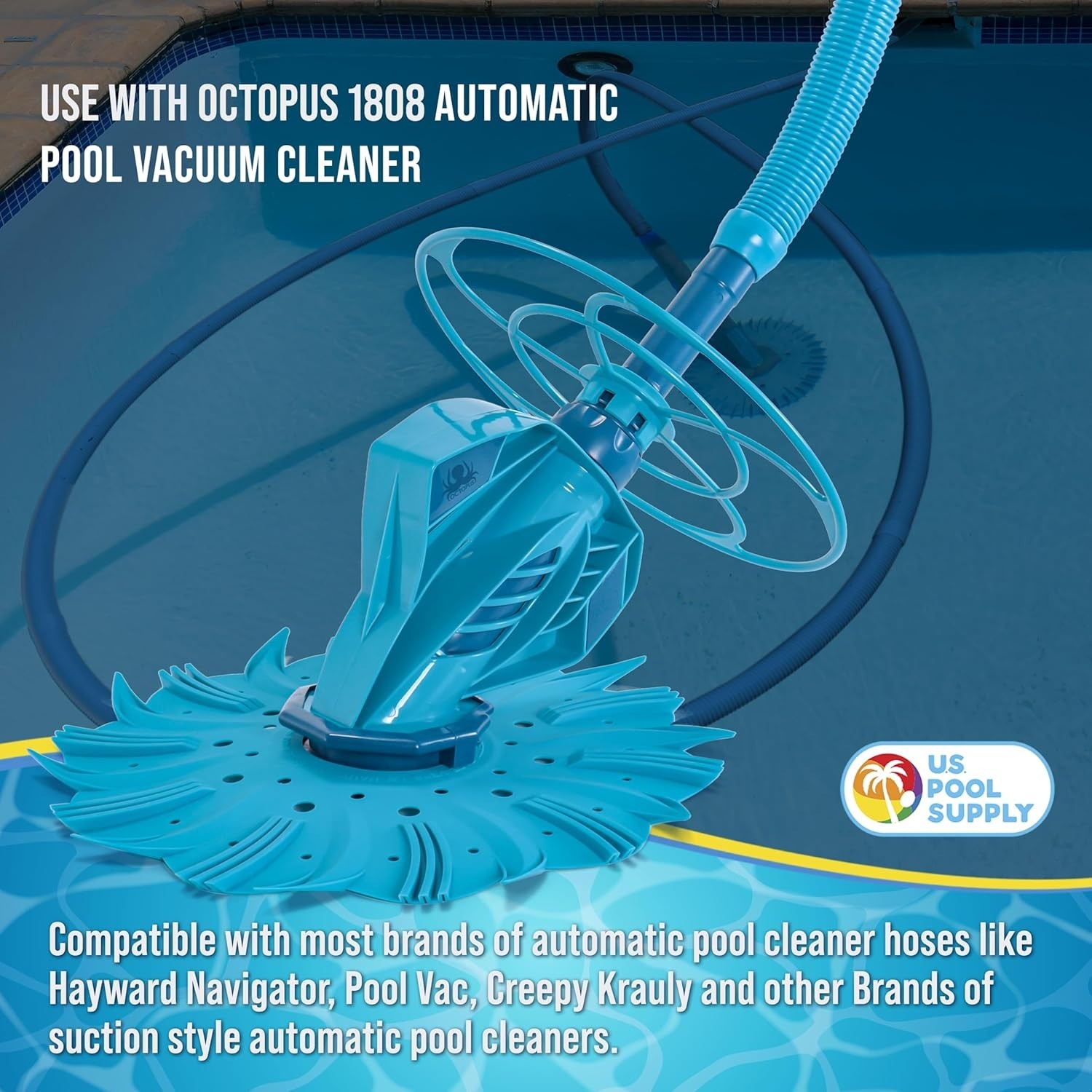 4-Piece 20&Prime; Pool Vacuum Hose Set – Flexible Extensions for Easy Maintenance