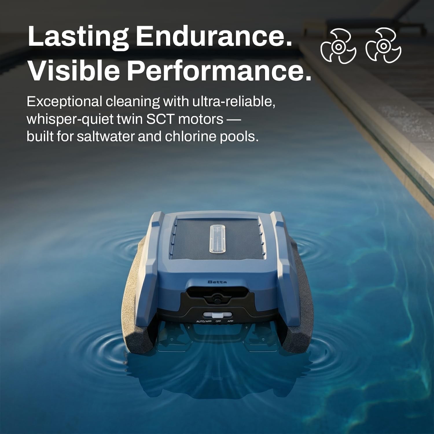 BETTA Neo Solar Powered Robotic Pool Skimmer, Smart App Control, In/Aboveground