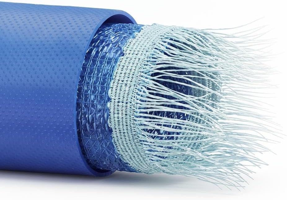 1.5&Prime; x 100 ft Discharge Hose Lay Flat Hose PVC Backwash Drain Hose w/ 2 Clamps