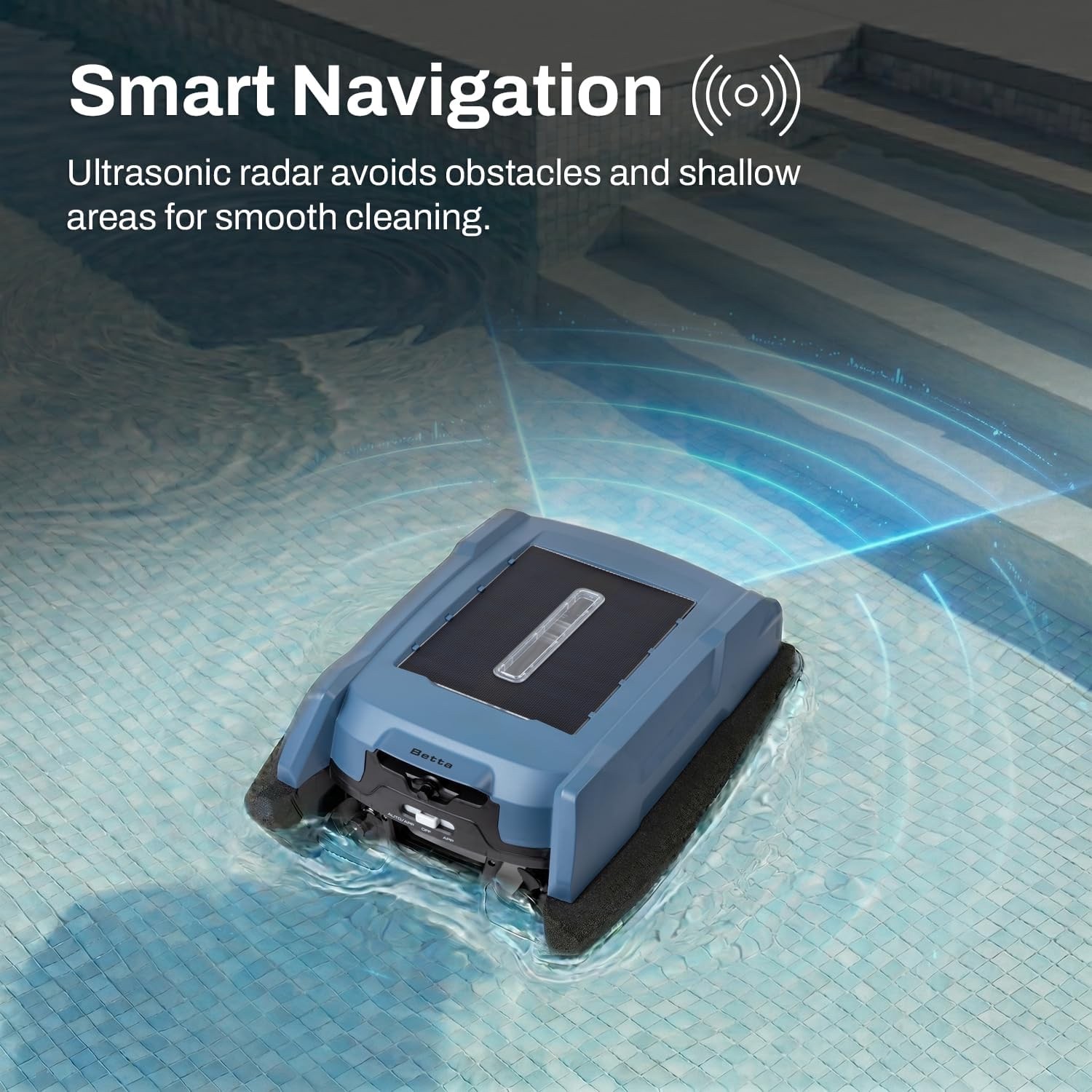 BETTA Neo Solar Powered Robotic Pool Skimmer, Smart App Control, In/Aboveground
