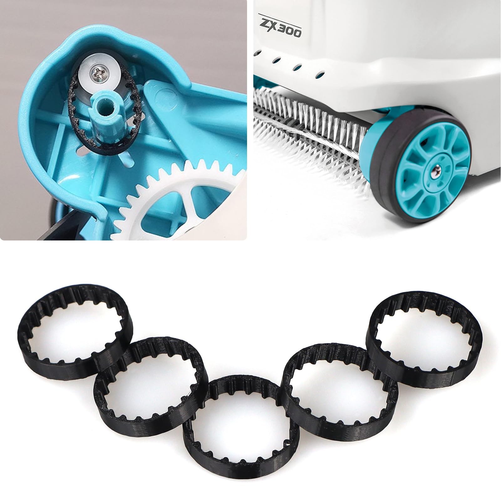 5 Pcs Replacement Belts for INTEX ZX300 Automatic Pool Cleaner Robot Belt Repla