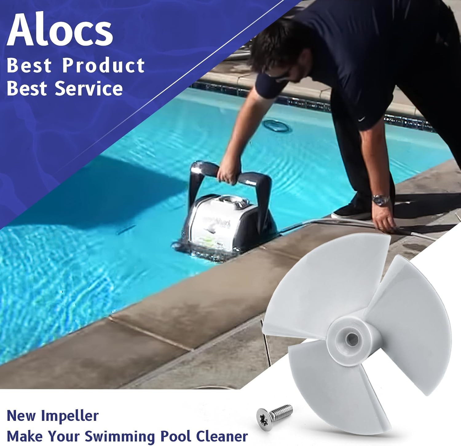 Alocs RCX11000 Impeller Replacement for Hayward Tigershark Qc/Shark/Sharkvac XL
