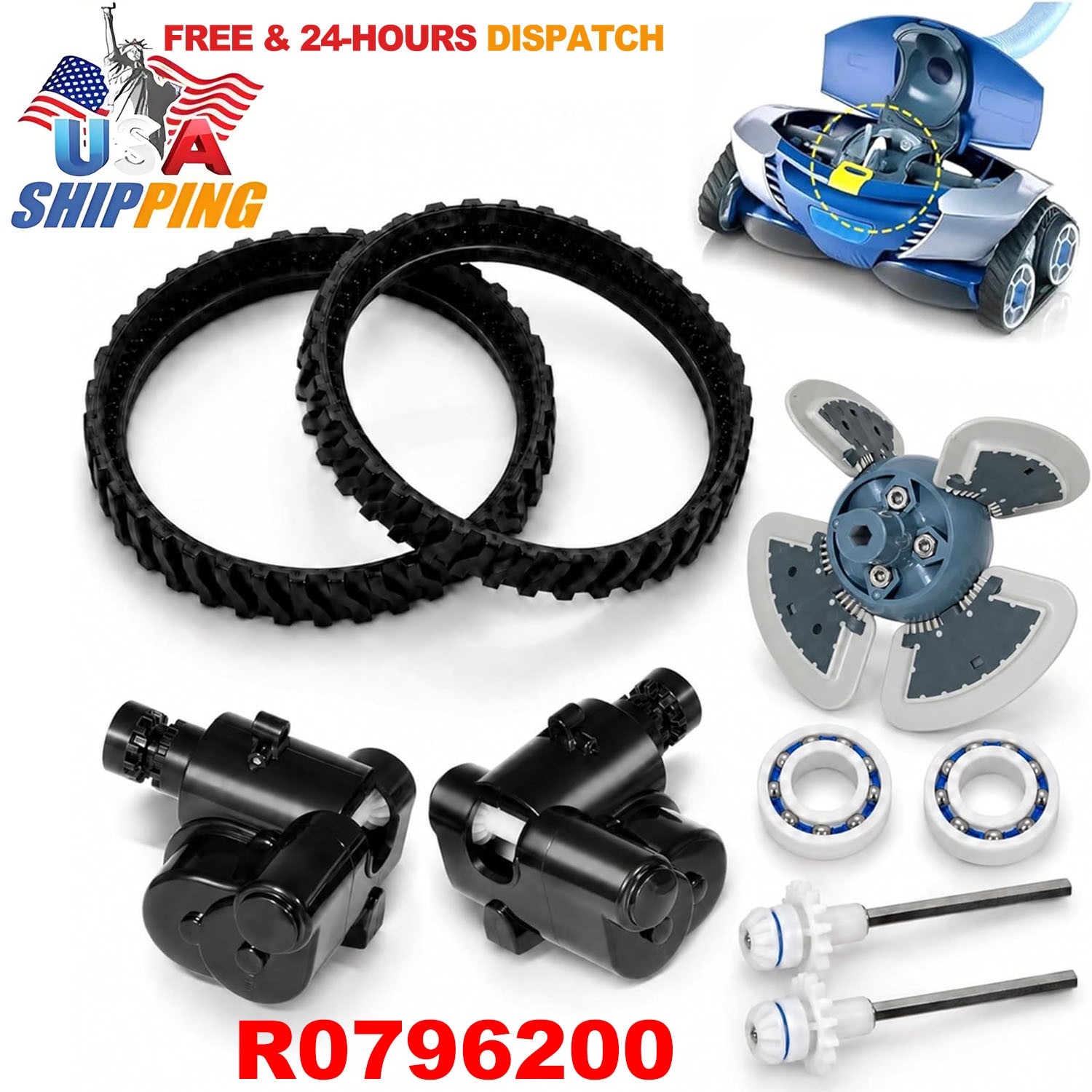 For Zodiac MX8 Elite MX6 Elite Pool Cleaner Factory Tune Up Kit R0796200