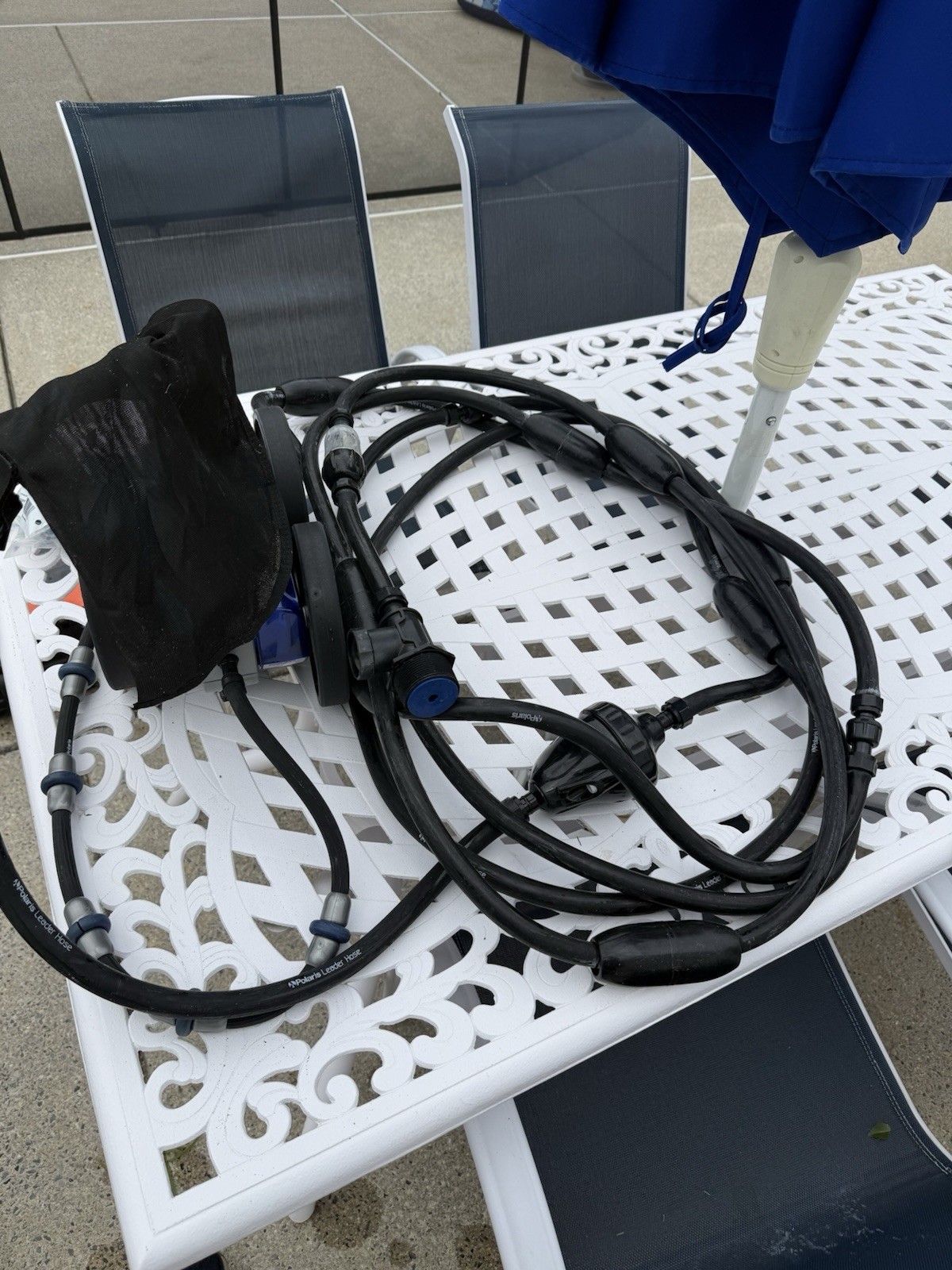 Polaris TR35P Pressure Vacuum Pool Cleaner With Float Heads Extended Feed Hose