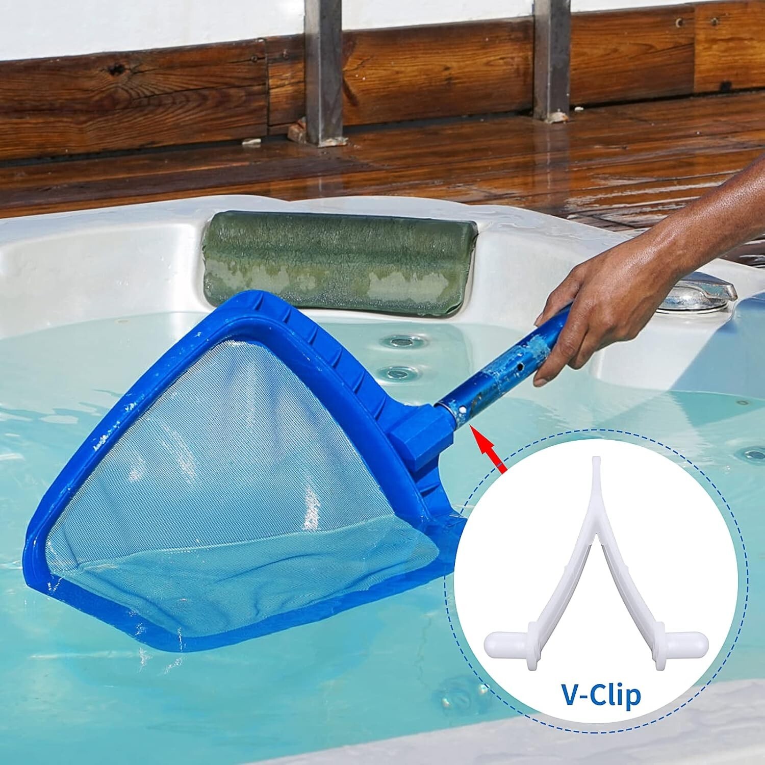 21 PCS Pool Butterfly Clips V-Clips Attachment Clip Replacement For Pool Brushes