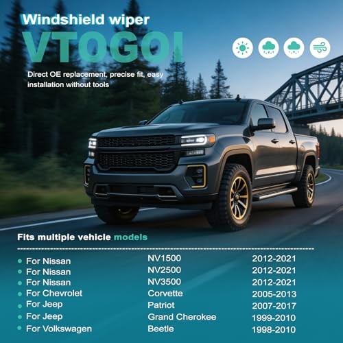 OEM Quality 21 »+21 » Windshield Wiper Blades – Premium All-Seasons J-Hook