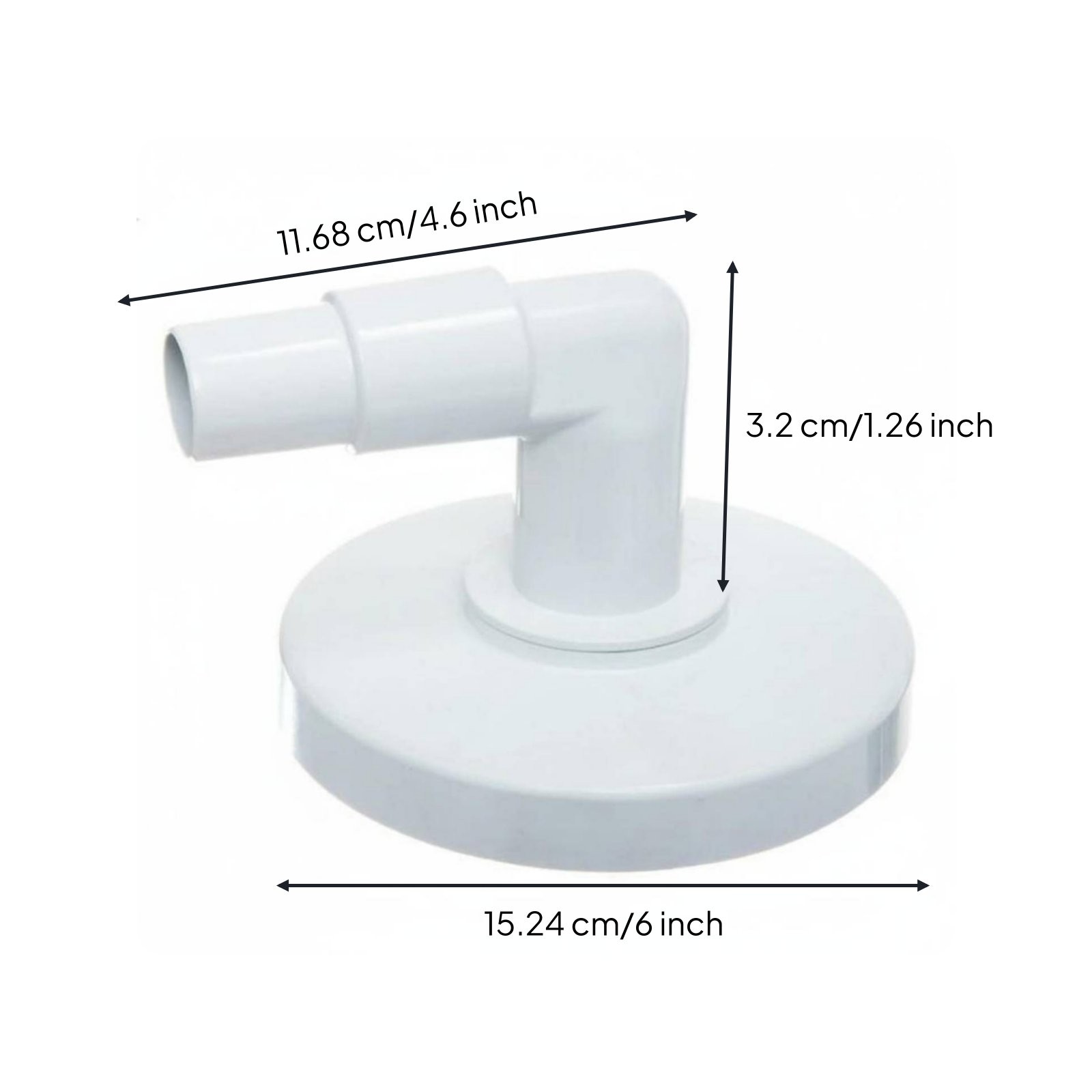 Vacuum Plate with 90 Degree Elbow Easy Installation Skimmer Vacuum Plate