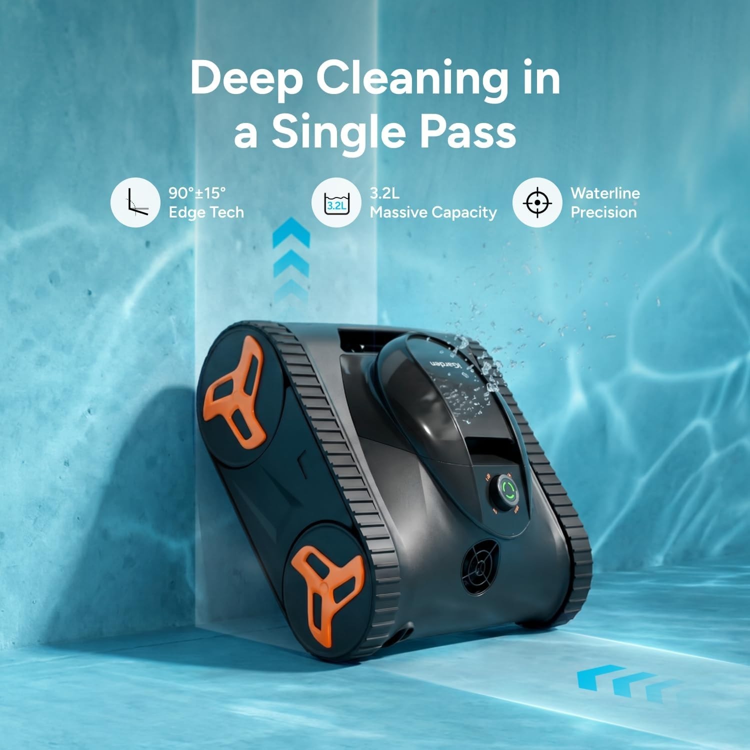 iGarden Cordless Robotic Pool Cleaner Pool Vacuum 6H Runtime for Inground Pools