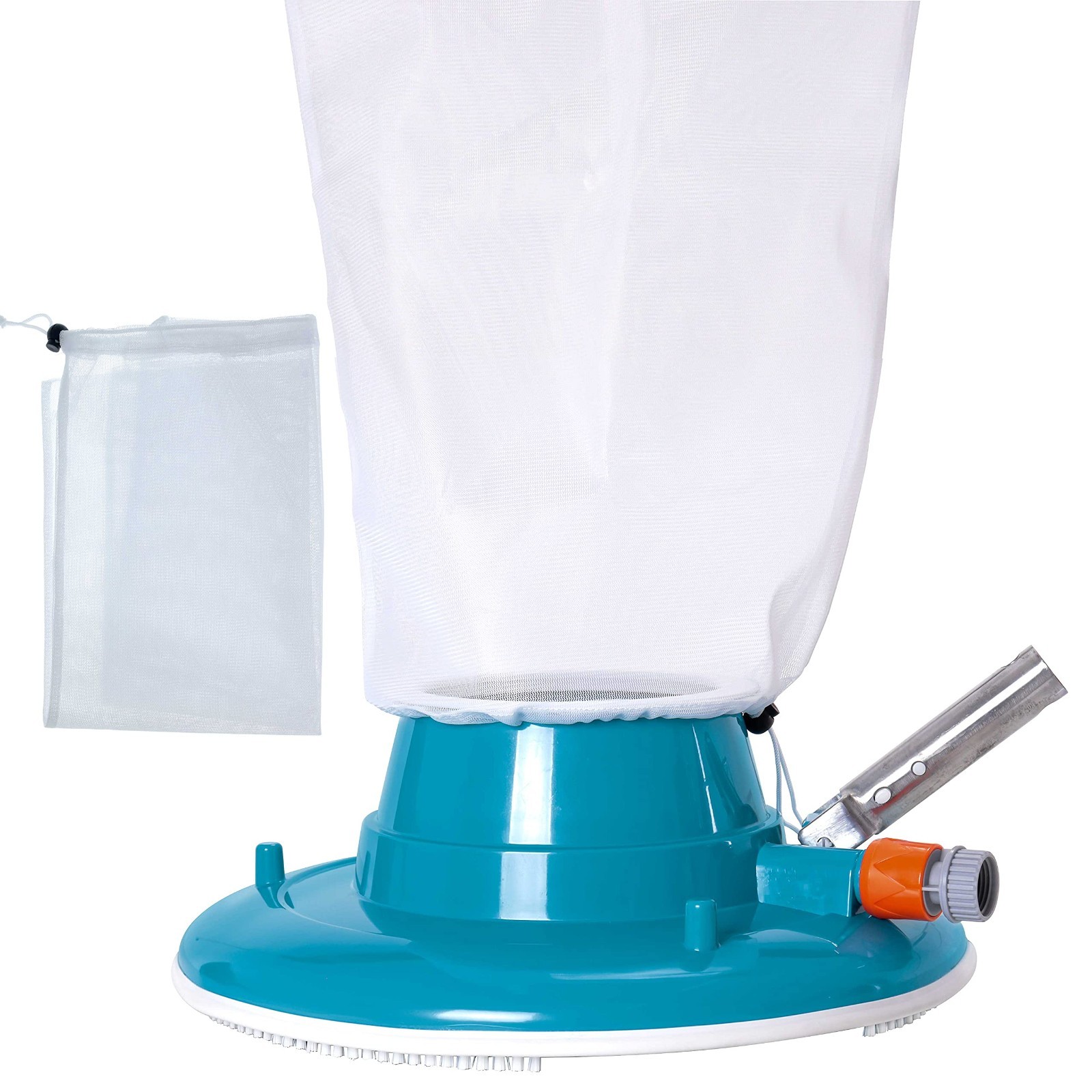 Professional Swimming Pool Leaf Vacuum Cleaner – 15&Prime; Body, 8 Jets, 4 Wheels, 3 B