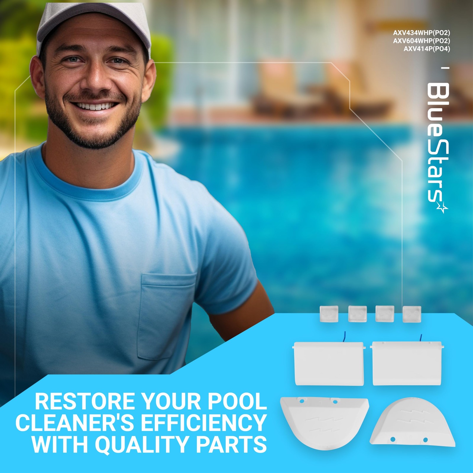 BlueStars Pool Cleaner Tune-Up Rebuild Kit AXW350 for Hayward As pictured