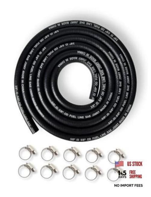 Fuel Line Hose 3/8 inch Gas Line Hose Rubber NBR SAE 30R7 6FT for 6 Feet