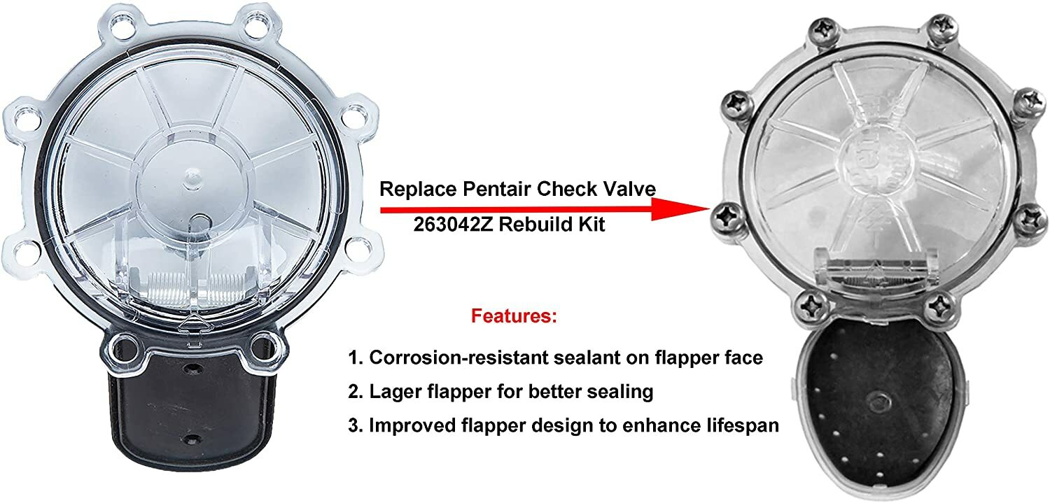 Pool Check Valve Rebuild Kit 263042Z For Pentair 2&Prime; CPVC Check Valve 263042