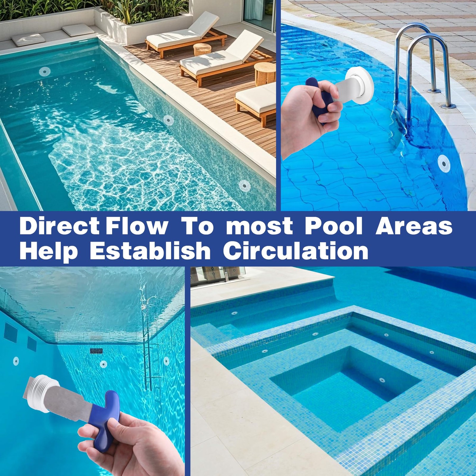 3/4&Prime;Pool Jet Nozzles Directional Flow Eyeball Inlet Fittings Fit white