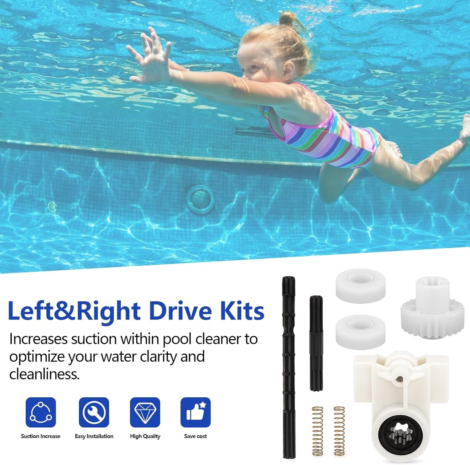 360289 Left Drive Kit & 360290 Right Drive Kit Pool Cleaner Bearings Tune up Kit
