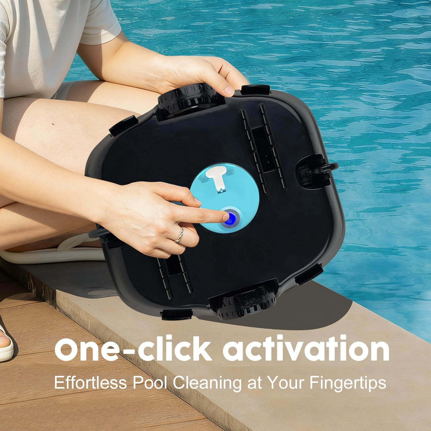 Robotic Pool Cleaner, Cordless Pool Vacuum with Powerful Suction,120-Min Runtime