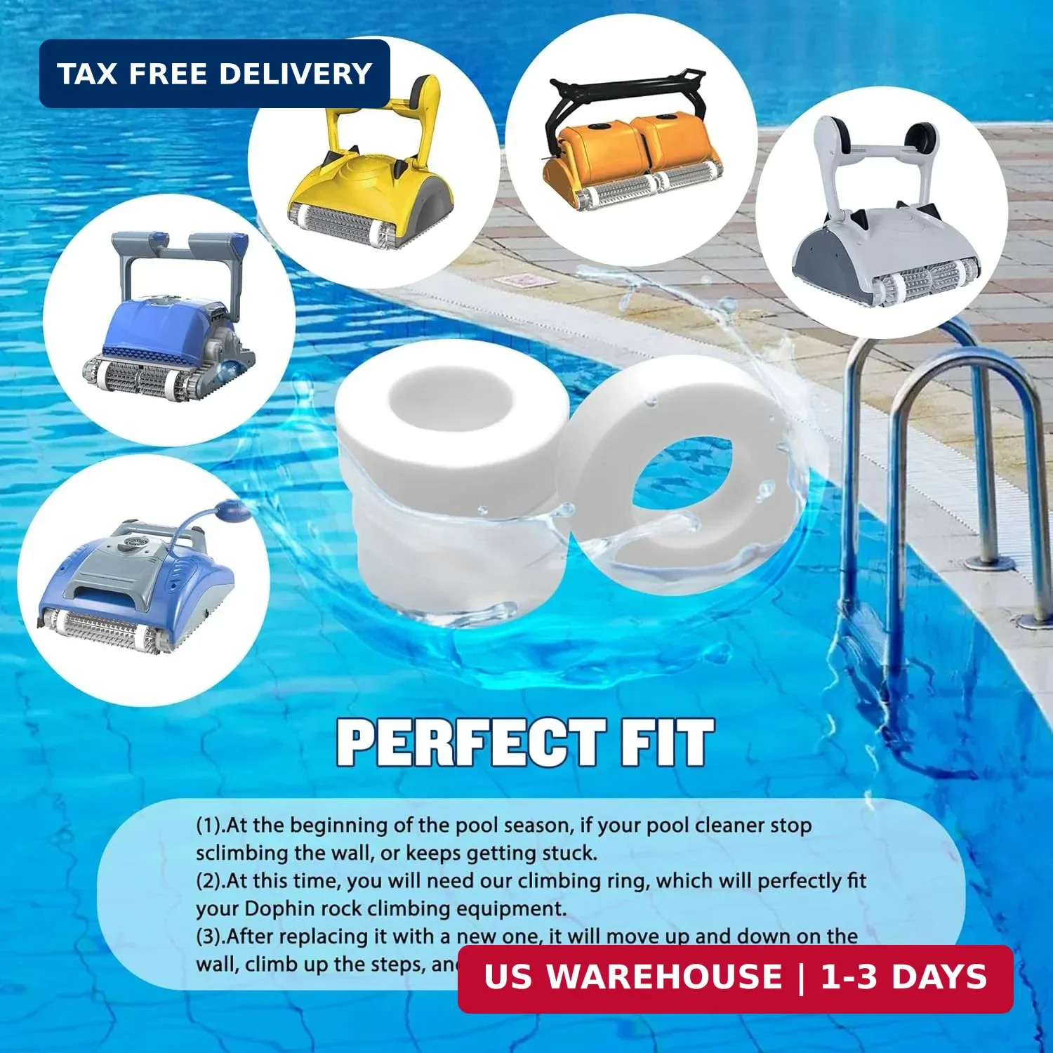 Climbing Foam Ring Replacement for Dolphin Robotic Pool Cleaner Compatible with