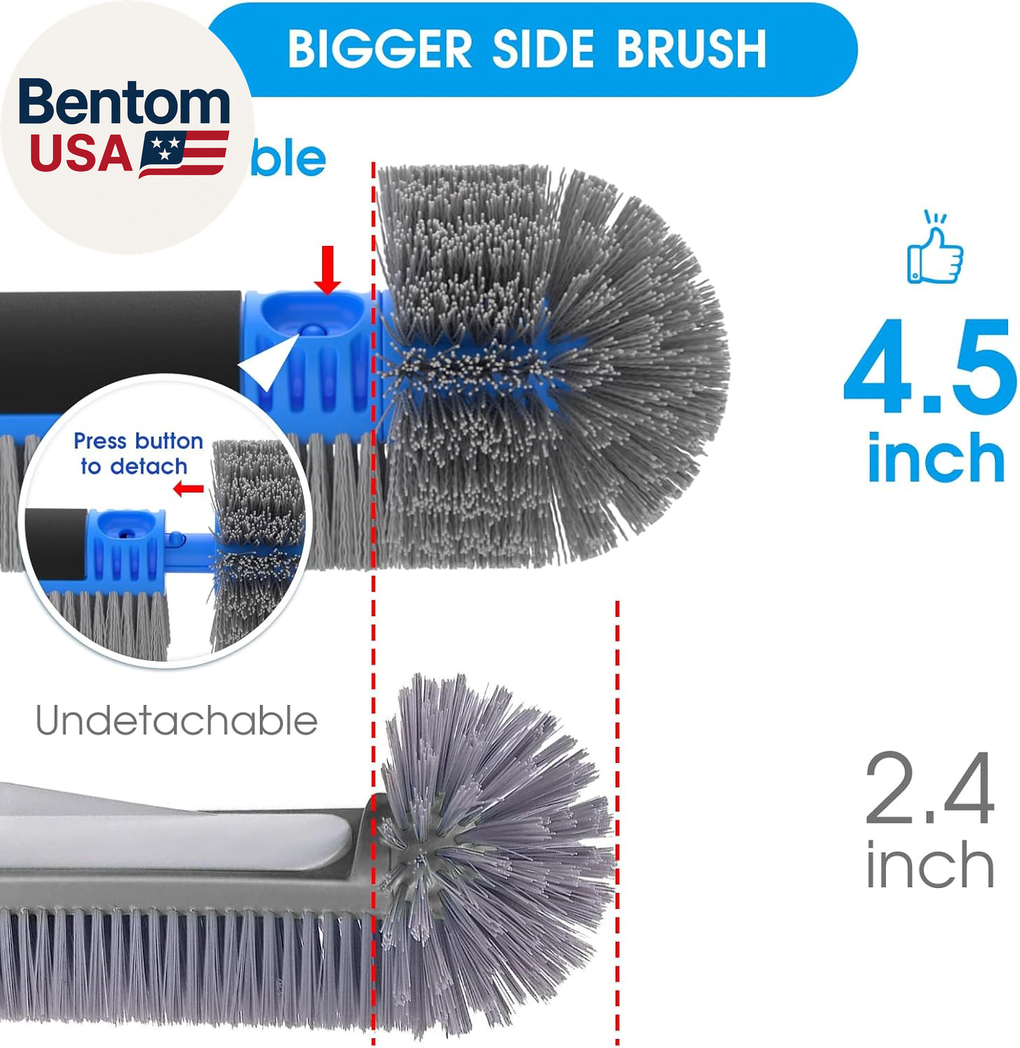20 » 2 in 1 Pool Brush Head Cobweb Duster Heavy Duty Pool Cleaning Detachable ro